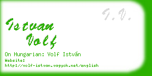 istvan volf business card